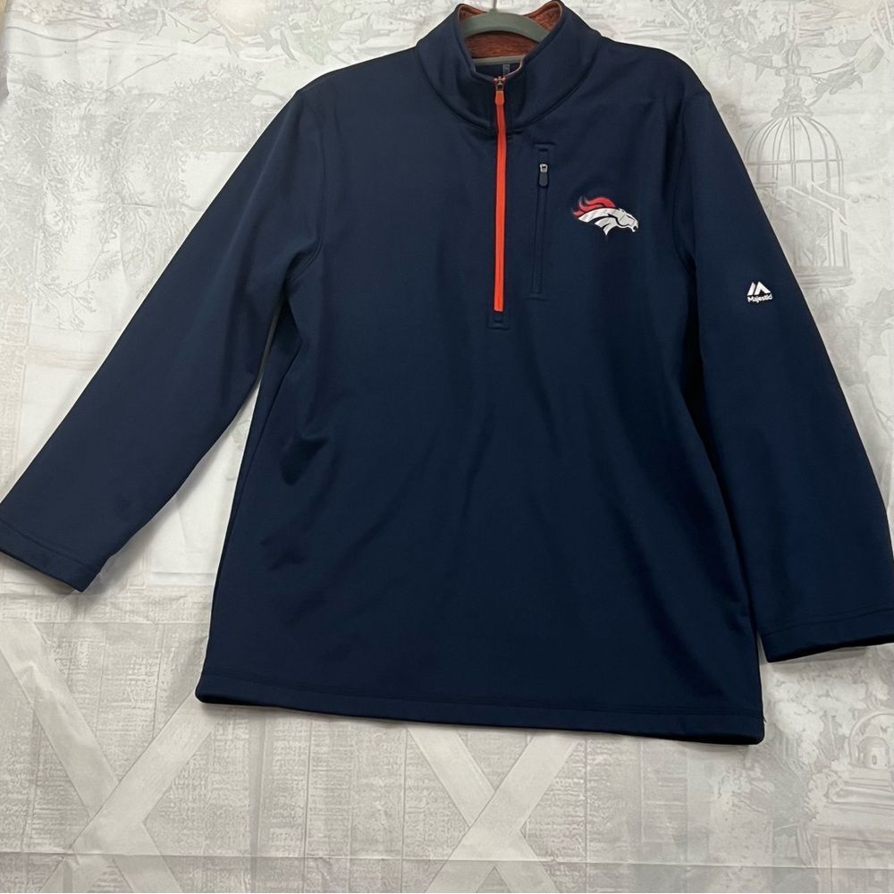 Denver Broncos pull over 1/4 Zip Jacket Football Coolbase quarter zip top